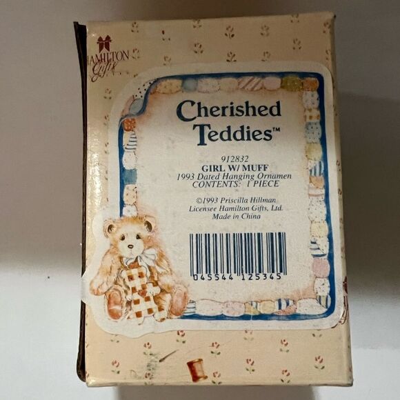 cherished teddies bear with Holly  on Hat - Picture 4 of 5